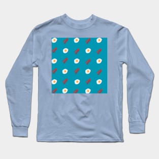 Bacon and Eggs - Turquoise Long Sleeve T-Shirt